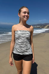 Evelyn Zebra Tube Top