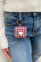 Plaid Mini Bag Keychain