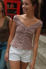 Elena Gingham Top