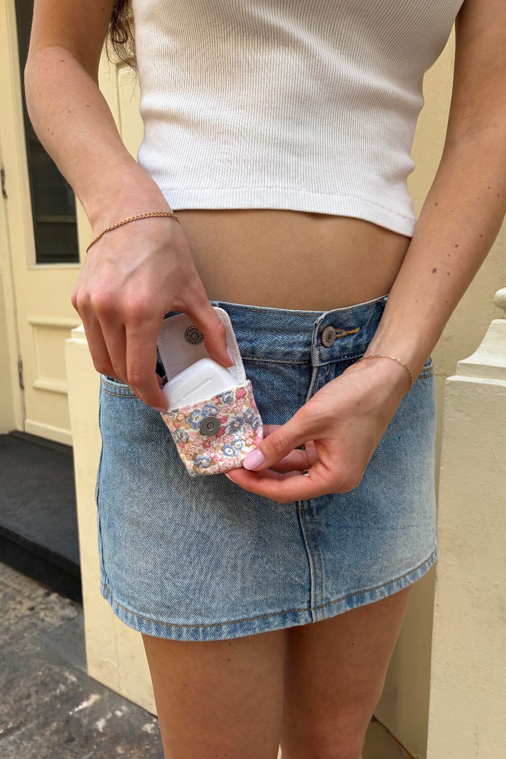 Floral Mini Bag Keychain