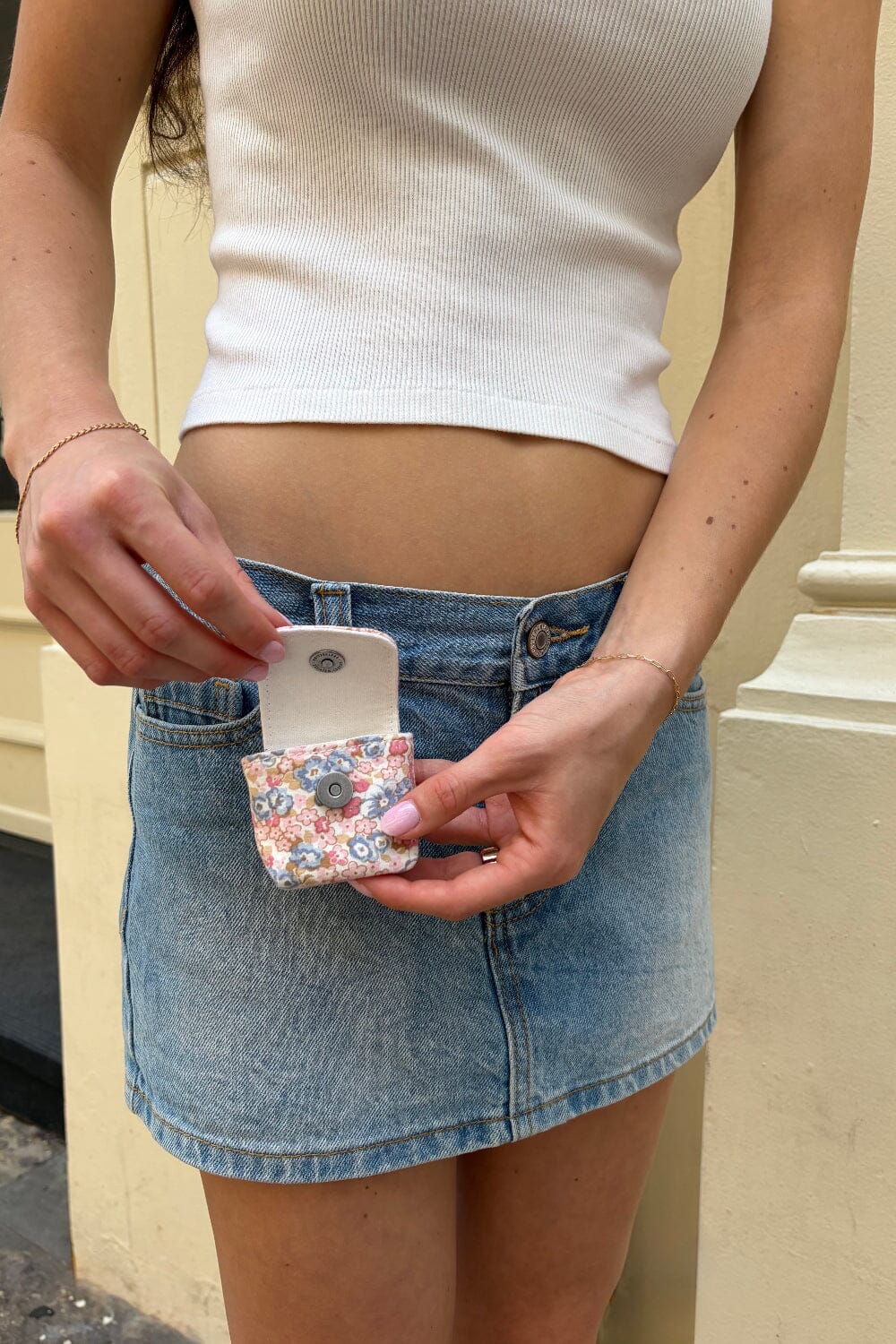 Floral Mini Bag Keychain